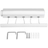 Varal Retratil de Parede Extensivel Ajustavel 6 Ganchos 5 Cordas Lavanderia Secador de Roupa Toalha  - 12