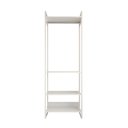 Ver imagem 3 de Guarda Roupa Aberto Industrial Modulado Solteiro Branco Cabideiro Ferro Branco