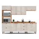 Ver imagem 5 de Cozinha Pérola 5 Peças com Tampo Off White/Freijó Yescasa