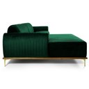 Ver imagem 2 de Sofá 350cm 6 Lugares Chaise Esquerdo Pés Gold Verde Musgo