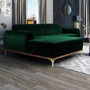 Ver imagem 6 de Sofá 350cm 6 Lugares Chaise Esquerdo Pés Gold Verde Musgo