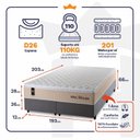 Ver imagem 3 de Cama Box King Alford com Colchão Molas Ensacadas 193x203x66 Cinza