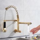 Ver imagem 5 de Torneira de Parede Cozinha Gourmet Cor Dourada Aço Inox 304 - Brinovar