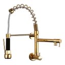 Ver imagem 2 de Torneira de Parede Cozinha Gourmet Cor Dourada Aço Inox 304 - Brinovar