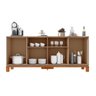 Aparador Buffet Sala de Estar 4 Portas 180cm Visari Marrom/freijó C01 - D'rossi - 4