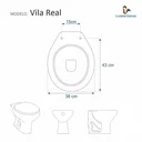 Ver imagem 3 de Assento Sanitário Vila Real Branco para vaso Luzarte Estrela Oval 6lpf