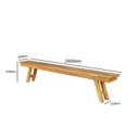 Ver imagem 6 de Conjunto Mesa Rústica com Bancos Madeira Maciça 2,40m Área Externa Churrasco Jardim Laranja/Cera Mel