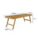 Ver imagem 5 de Conjunto Mesa Rústica com Bancos Madeira Maciça 2,40m Área Externa Churrasco Jardim Laranja/Cera Mel