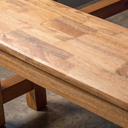 Ver imagem 4 de Conjunto Mesa Rústica com Bancos Madeira Maciça 2,40m Área Externa Churrasco Jardim Laranja/Cera Mel