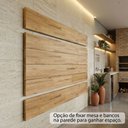 Ver mais imagens de Conjunto Mesa Rústica com Bancos Madeira Maciça 2,40m Área Externa Churrasco Jardim Laranja/Cera Mel