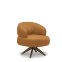 Ver imagem 5 de Kit 2 Poltronas Decorativas Katy Sala de Estar Base Giratória em Madeira Couro Caramelo G88 - Gran B