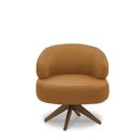 Ver imagem 7 de Kit 2 Poltronas Decorativas Katy Sala de Estar Base Giratória em Madeira Couro Caramelo G88 - Gran B