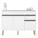 Ver imagem 1 de Balcão de Cozinha 120 Cm 3 Portas 1 Gaveta com Tampo Kits Paraná
