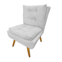 Ver imagem 1 de Jogo 2 Poltronas Decorativa Estofada Para Sala de Visitas Karen Corano Branco - LM DECOR