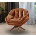 Ver imagem 4 de Poltrona Decorativa Califórnia com Base Giratória Veludo - Ssx Multicoisas Cor Terracota