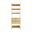 Ver imagem 2 de Modulo Closet Industrial com Gaveta Ferro Branco Canela