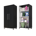 Ver imagem 4 de Armario Lavanderia Michele 2 Pts 1,10m com Rodinhas Onix