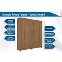 Ver imagem 4 de Guarda Roupa Casal 6 Portas e 2 Gavetas C/ Pés Toledo Jatobá - Santos Andirá