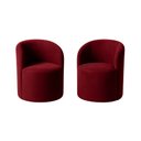 Ver imagem 2 de Kit 02 Poltronas Curva Orgânica Nature Gaia Suede Bordô - Montanaris Decor