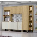 Ver imagem 2 de Cozinha Modulada Completa Vick 4 Peças Castanho Off White