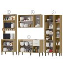 Ver imagem 5 de Cozinha Modulada Completa Vick 4 Peças Castanho Off White