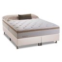 Ver imagem 1 de Cama Box Queen: Colchão Molas Herval Bonnel Inspiracion + Base CRC Courano Branco(158x198)