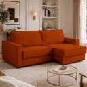 Ver imagem 2 de Sofá Sala de Estar Nilo Retratil Manual 180cm 2 Lugares Bouclê Terracota m1 - Monari Design
