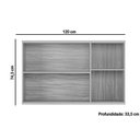 Ver imagem 4 de Armário Aéreo P/ Cozinha Sauvignon C/ 3 Portas Ripadas 120cm Amendoa - Ronipa