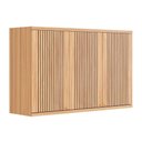 Ver imagem 1 de Armário Aéreo P/ Cozinha Sauvignon C/ 3 Portas Ripadas 120cm Amendoa - Ronipa