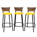 Ver imagem 1 de Kit 3 Bancos para Bancada Cozinha Gourmet Junco Cappuccino Balcão Ilha Banqueta 60cm Itagold