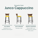 Ver imagem 3 de Kit 3 Bancos para Bancada Cozinha Gourmet Junco Cappuccino Balcão Ilha Banqueta 60cm Itagold