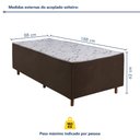 Ver imagem 2 de Cama Box Solteiro Conjugada D28 188x88x62 Colchoart Marrom