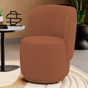 Ver imagem 2 de Poltrona Orgânica Decorativa Living Molly Bouclê Terracota - Abmaza