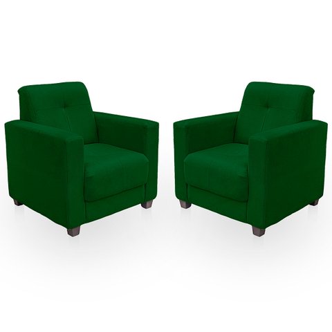 Kit Poltrona Cadeira para Sala Confortável Reforçada Veneza Suede
