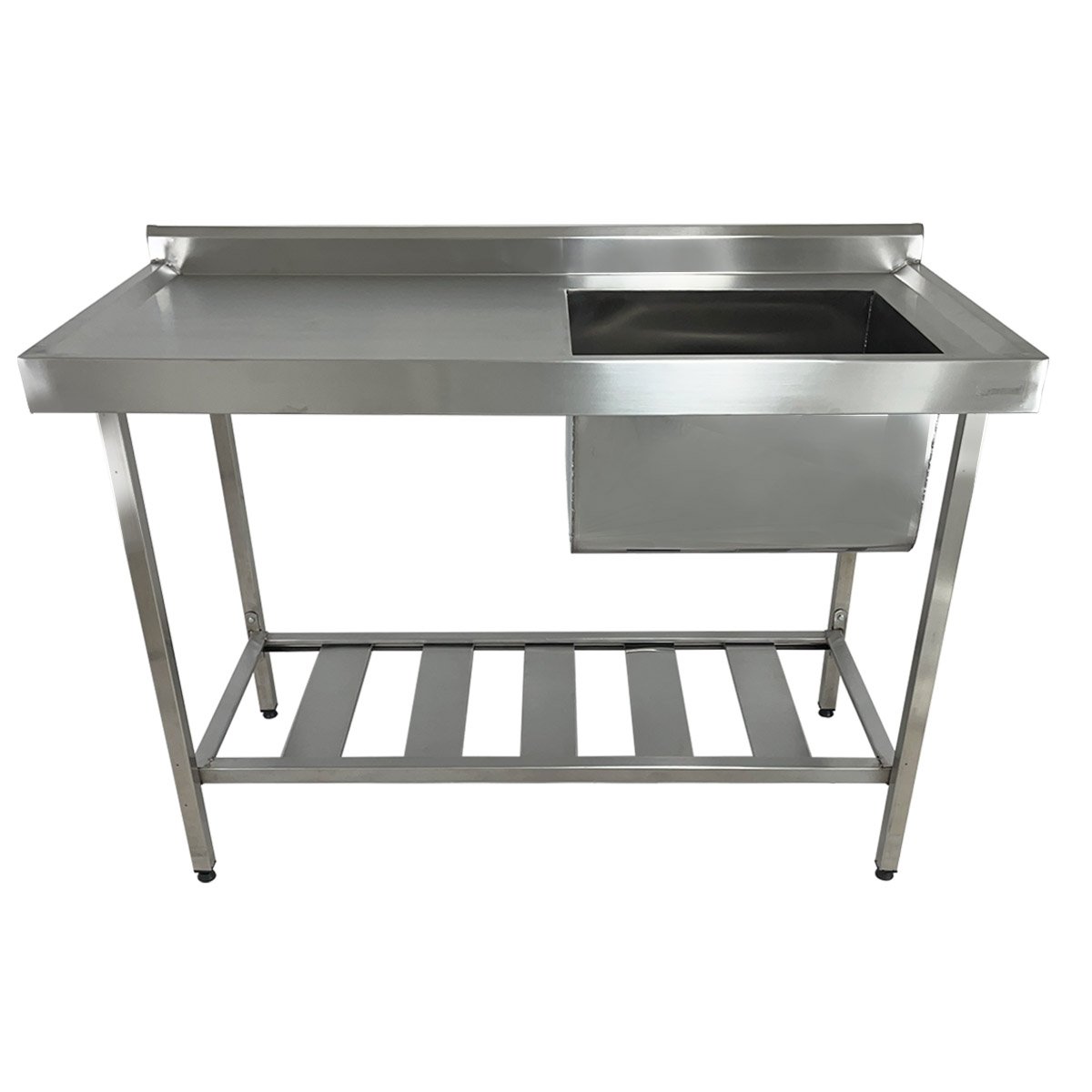 Pia Aço Inox Industrial 100x60x90 Cm Cuba Direita Nortinox Stander - 2