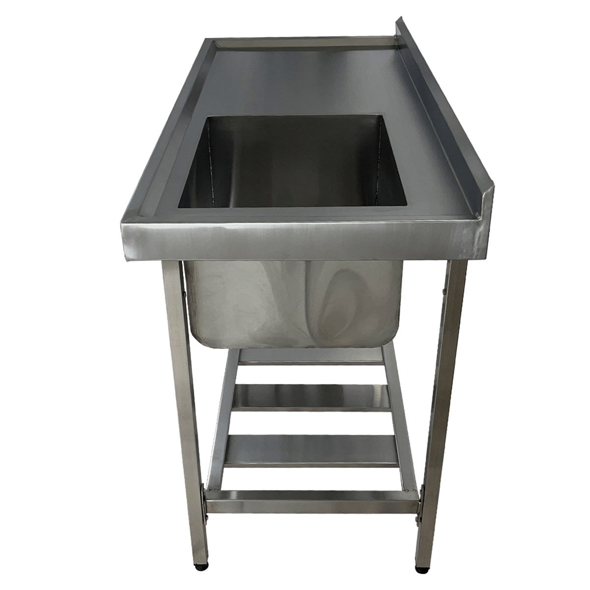 Pia Aço Inox Industrial 100x60x90 Cm Cuba Direita Nortinox Stander - 3