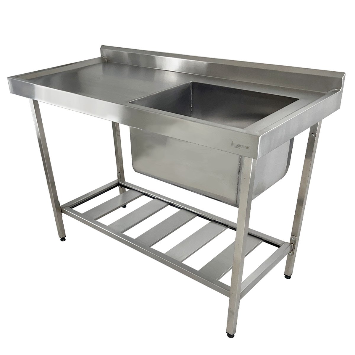 Pia Aço Inox Industrial 100x60x90 Cm Cuba Direita Nortinox Stander