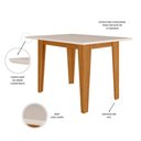 Ver imagem 2 de Mesa de Jantar Kate Retangular Vidro 120cm Off White Pallazio