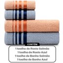 Ver imagem 2 de Jogo de Toalhas de Algodão 4 Peças Banho e Rosto Karsten - Emcompre