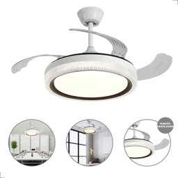 Ventilador Plafon Teto Retrátil Acrílico com Controle Remoto - 1