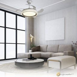 Ventilador Plafon Teto Retrátil Acrílico com Controle Remoto - 2