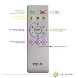 Ventilador Plafon Teto Retrátil Acrílico com Controle Remoto - 6