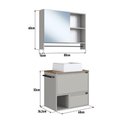 Ver imagem 3 de Conjunto Banheiro Gabinete com Cuba e Espelheira Toalheiro 80cm Suspenso Multimóveis Crpro-CON035