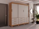 Ver imagem 7 de Guarda-roupa New Star 3 Portas 9 Gavetas 1,80 Salleto Cinamomo/off White