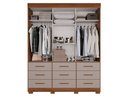 Ver imagem 2 de Guarda-roupa New Star 3 Portas 9 Gavetas 1,80 Salleto Cinamomo/off White