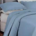 Ver imagem 2 de Colcha Ultrassônica - King Size - Classic - C/ Porta Travesseiros - Azul Claro - Rozac