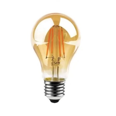 Lâmpada Filamento Led A60 Retrô Vintage Âmbar Bivolt