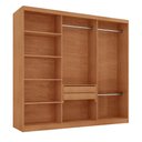Ver imagem 5 de Guarda-Roupa Casal 100% MDF com 6 Portas e 2 Gavetas 180cm Multimóveis CR35525 Madeirado/Off White