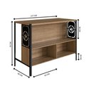 Ver imagem 5 de Ilha de Cozinha Gourmet Industrial 3 Nichos Preto/ Mel - Placa&ponto