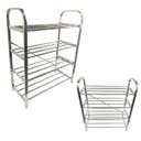 Ver imagem 1 de Sapateira Prateleira 4 Andares Inox 12 Pares Tenis Sandalia Calçado Sapato Organizaçao Corredor Entr